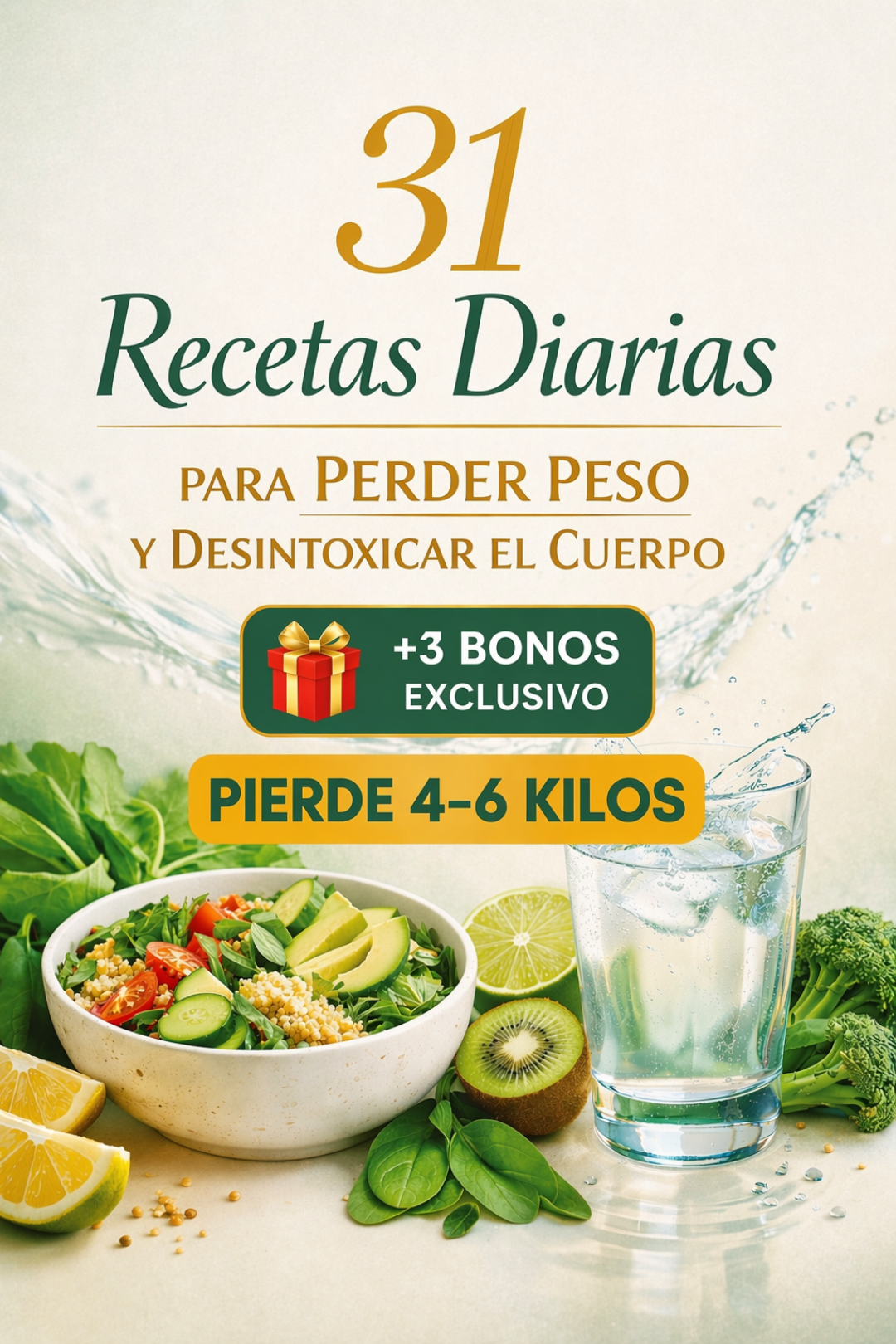 💥 Pierde 4 a 6 Kilos ⚖️ en 31 Días: 🍽️ 31 Recetas Diarias + 🎁 3 Bonos Exclusivos